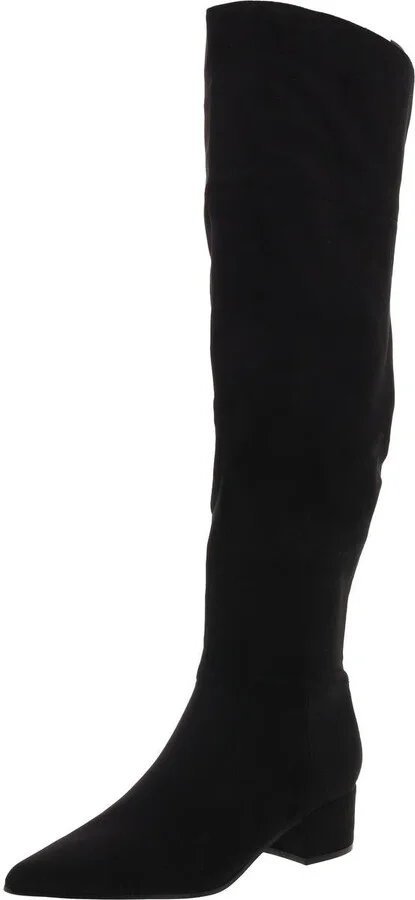 Maner 2 Womens Zipper Faux Suede Knee-High Boots
