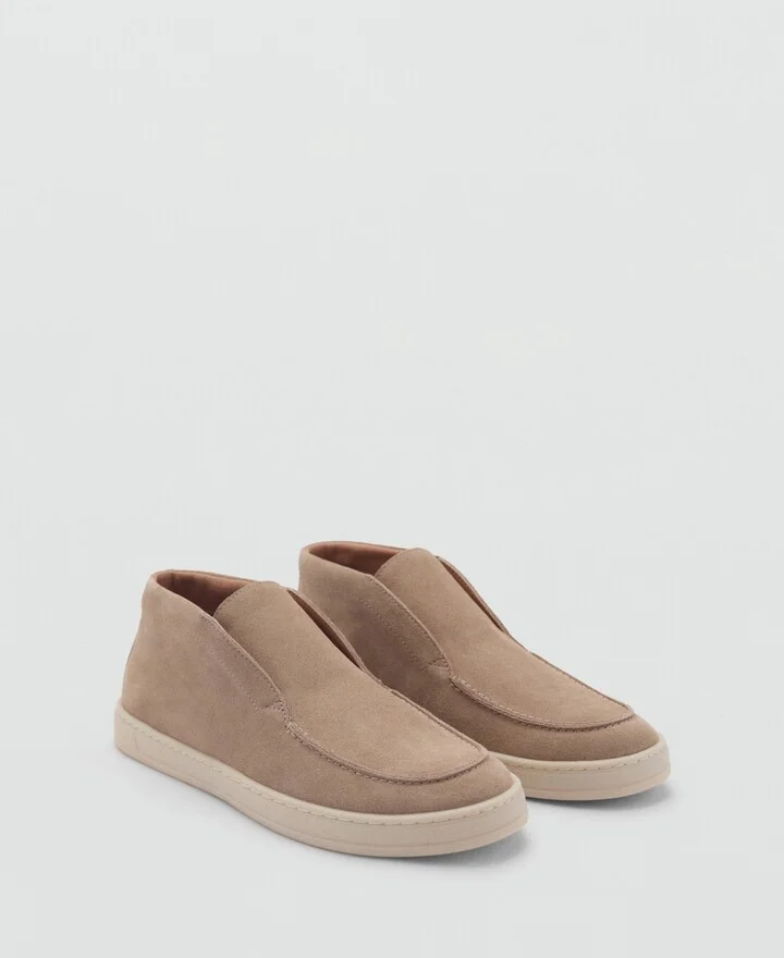Mango Men's Casual Suede Leather Ankle Boots