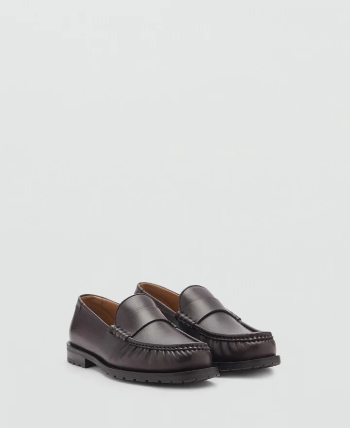 Mango Men's Leather Loafers
