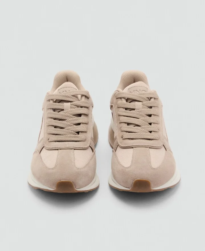 Mango Men's Leather Mixed Sneakers - Image 3