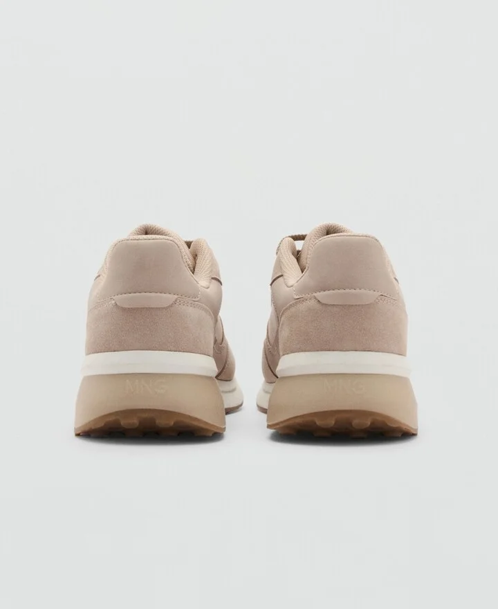 Mango Men's Leather Mixed Sneakers - Image 4
