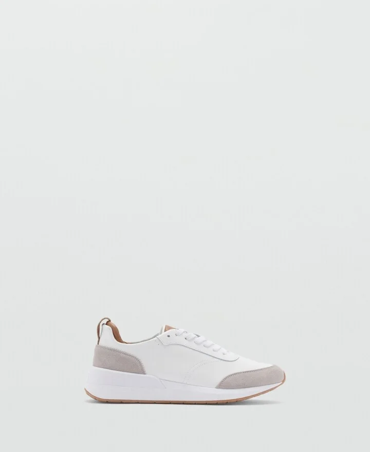 Mango Men's Leather Mixed Sneakers - Image 5