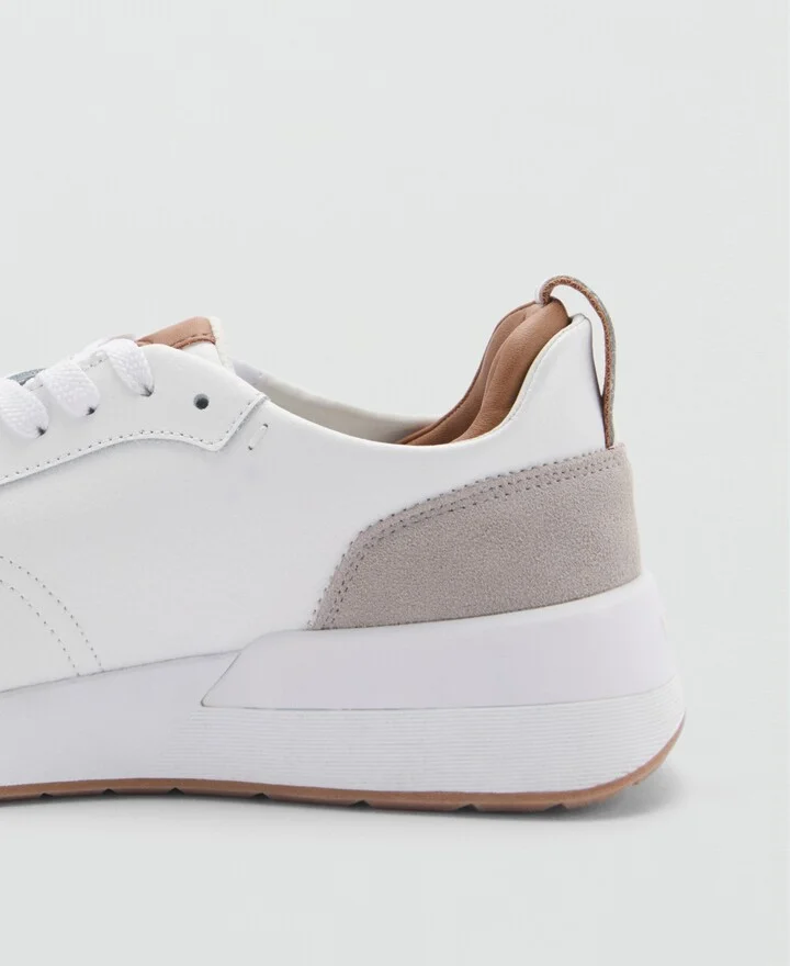 Mango Men's Leather Mixed Sneakers - Image 6