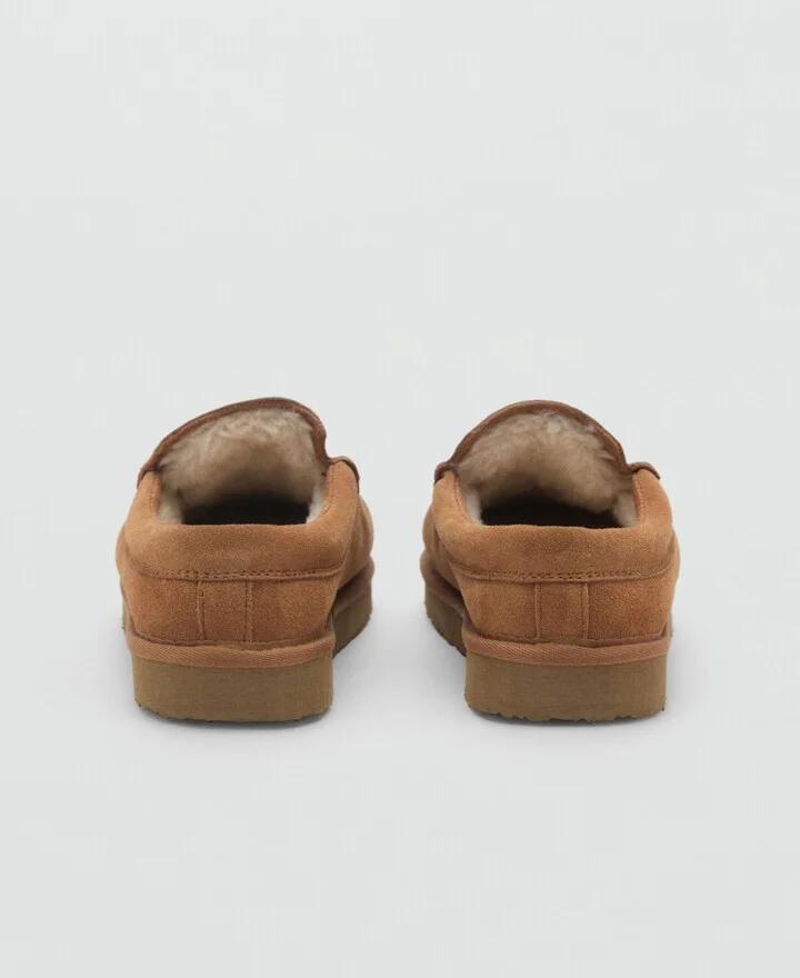 Mango Men's Sheepskin Lining Suede Clogs - Image 3