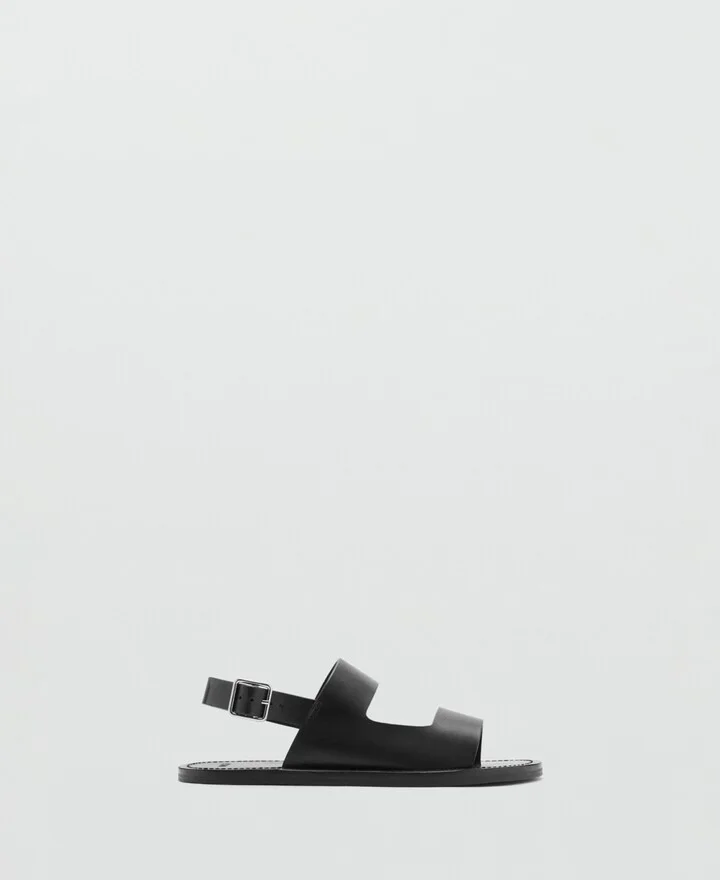 Mango Men's Straps Leather Sandals - Image 2