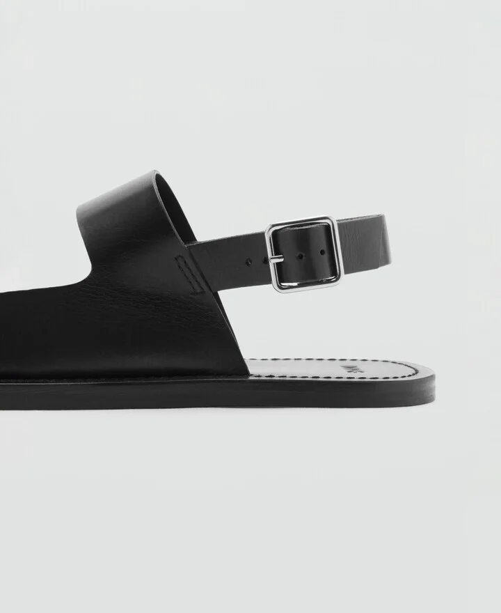 Mango Men's Straps Leather Sandals - Image 3