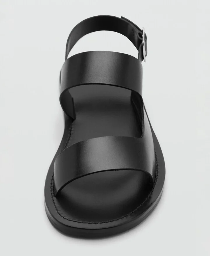 Mango Men's Straps Leather Sandals - Image 4