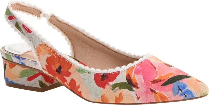 Mango Pointed Toe Slingback Flat