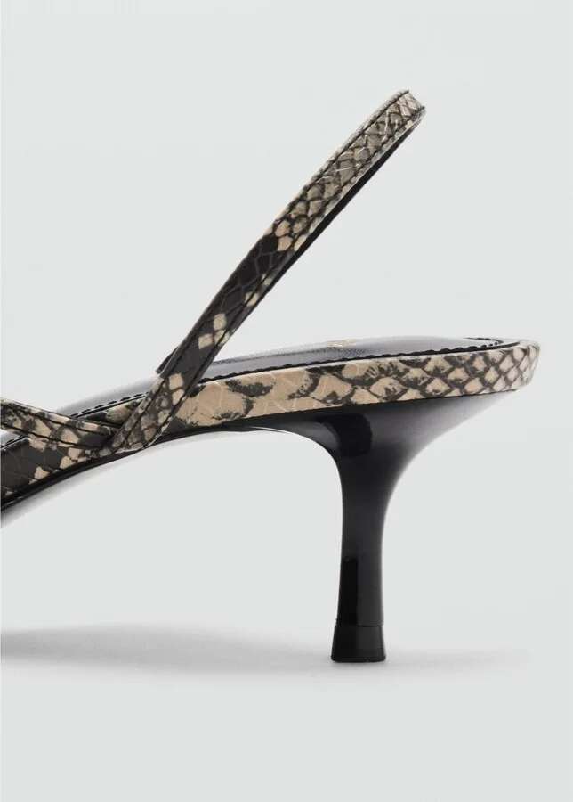 Mango Women's Animal Print Strap Heel Sandals - Image 3