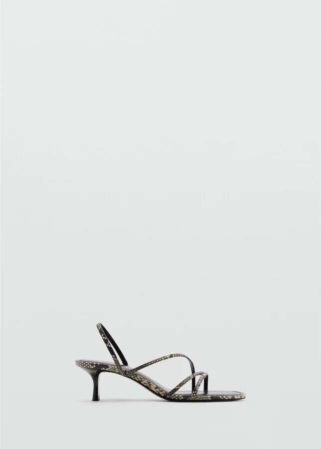 Mango Women's Animal Print Strap Heel Sandals - Image 5