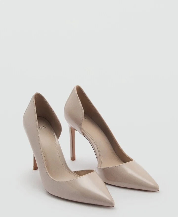 Mango Women's Asymmetrical Leather-Effect Heeled Shoes - Image 2