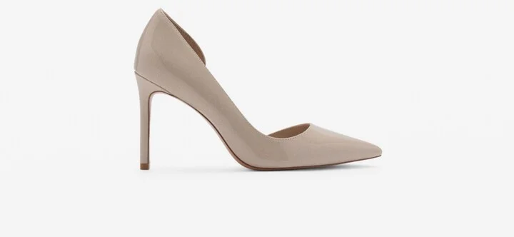 Mango Women's Asymmetrical Leather-Effect Heeled Shoes