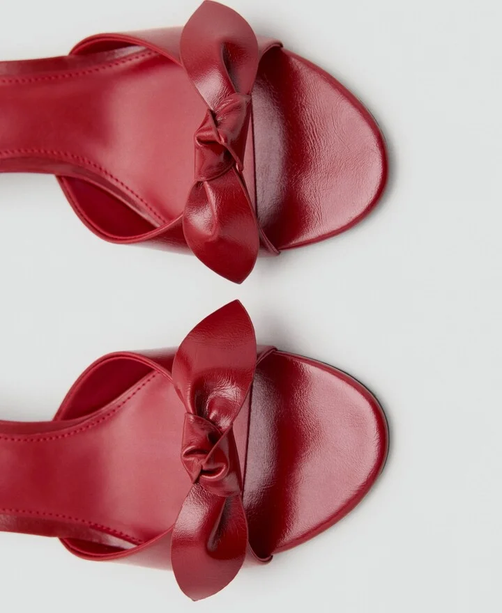 Mango Women's Bow Heel Sandals - Image 5