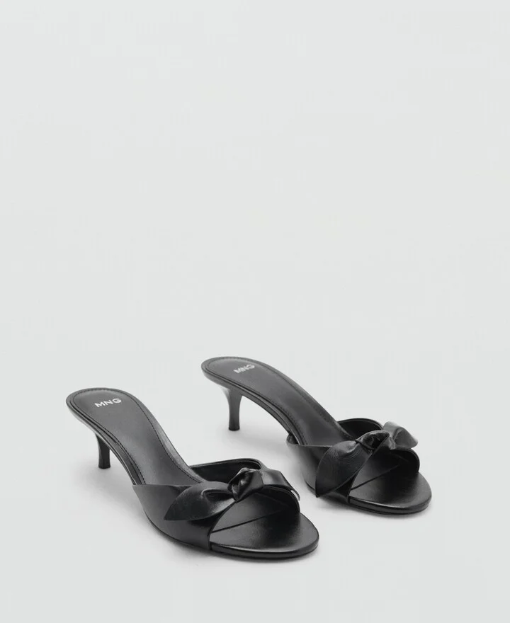 Mango Women's Bow Heel Sandals