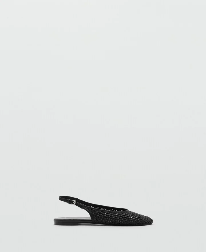 Mango Women's Braided Leather Effect Shoes - Image 4