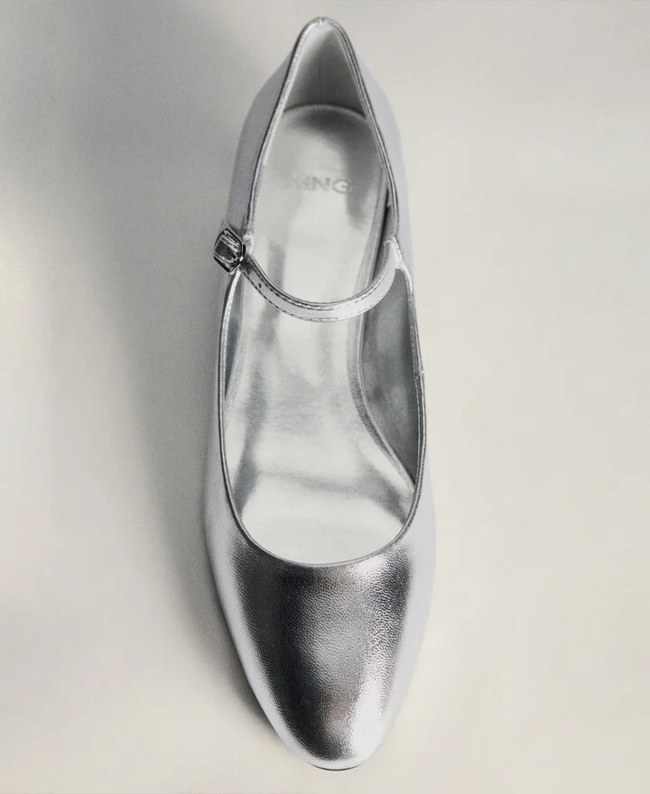 Mango Women's Buckle Detail Kitten-Heel Shoes - Image 2