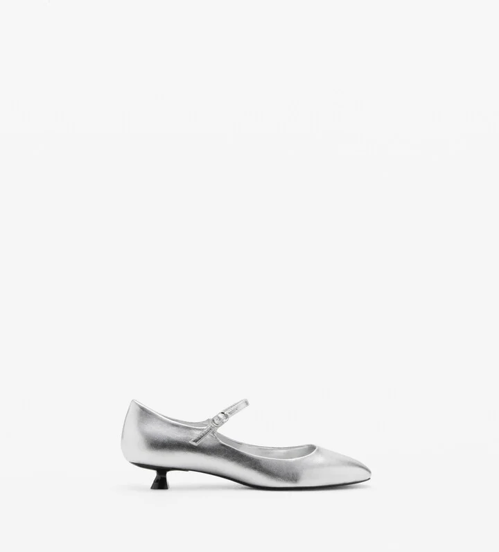 Mango Women's Buckle Detail Kitten-Heel Shoes - Image 5