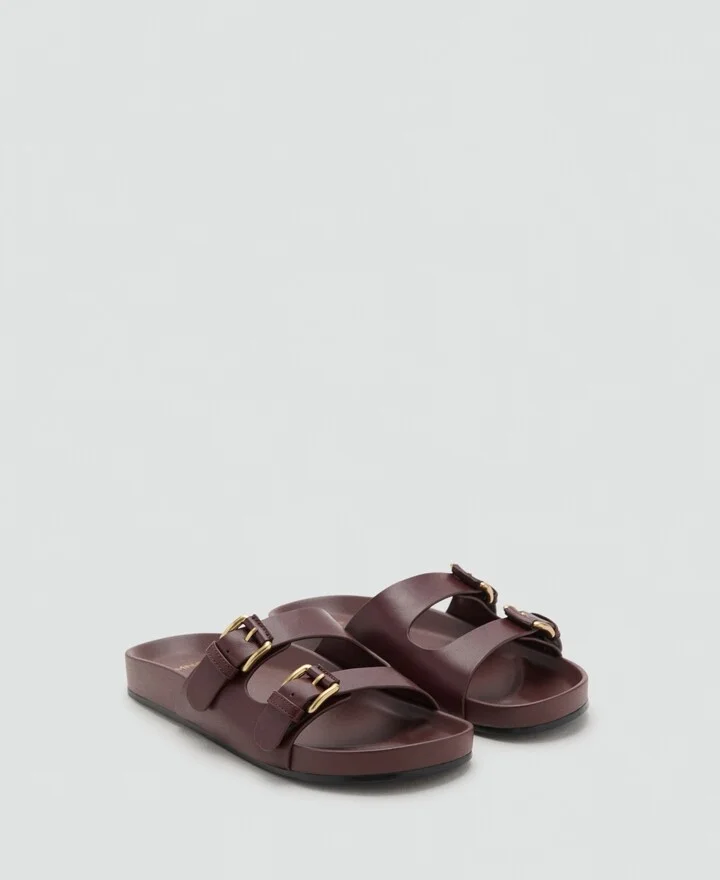 Mango Women's Buckle Flat Sandals