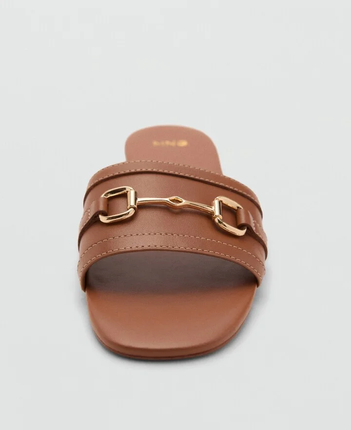 Mango Women's Buckle Leather Sandals - Image 7