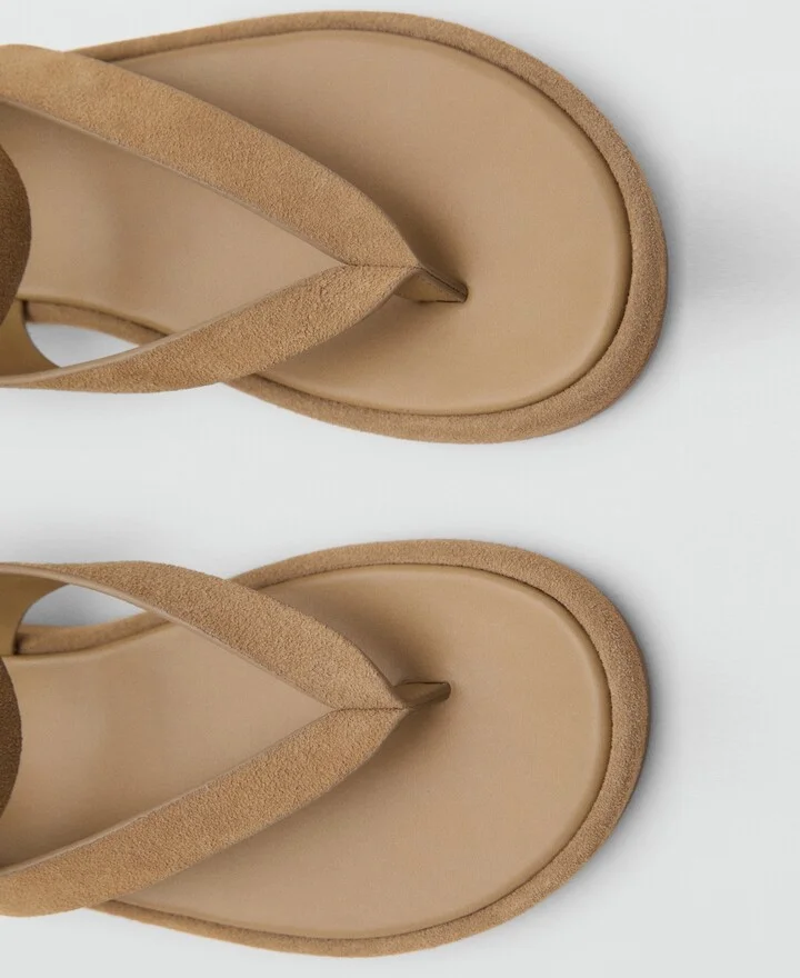 Mango Women's Buckle Split Leather Sandals - Image 4