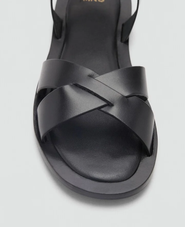 Mango Women's Buckle Strap Leather Sandals - Image 3