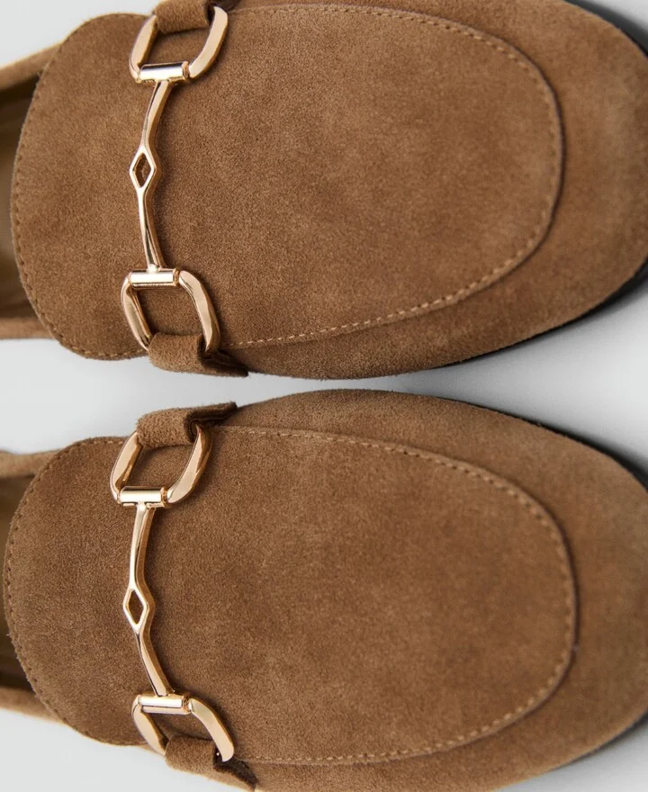 Mango Women's Buckle Suede Moccasins - Image 3