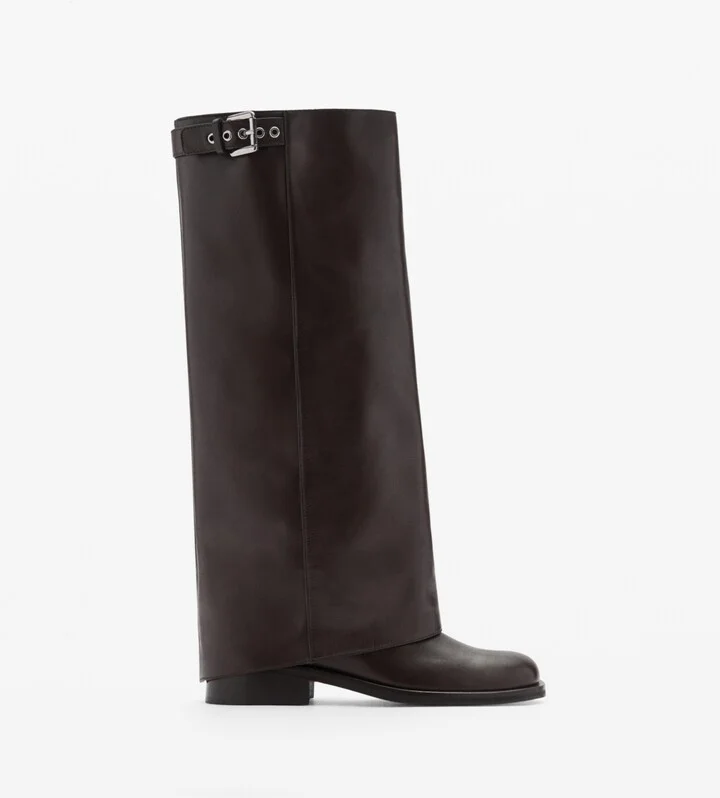 Mango Women's Buckles Leather Boots - Image 4