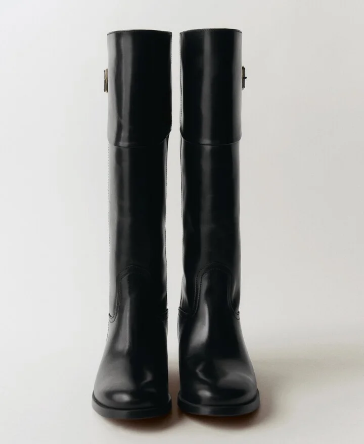 Mango Women's Buckles Leather Boots - Image 7