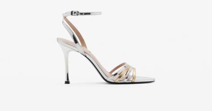 Mango Women's Combined-Strap Heeled Sandals - Image 4