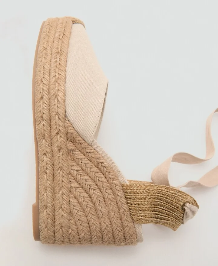 Mango Women's Combined Tied Wedges - Image 3