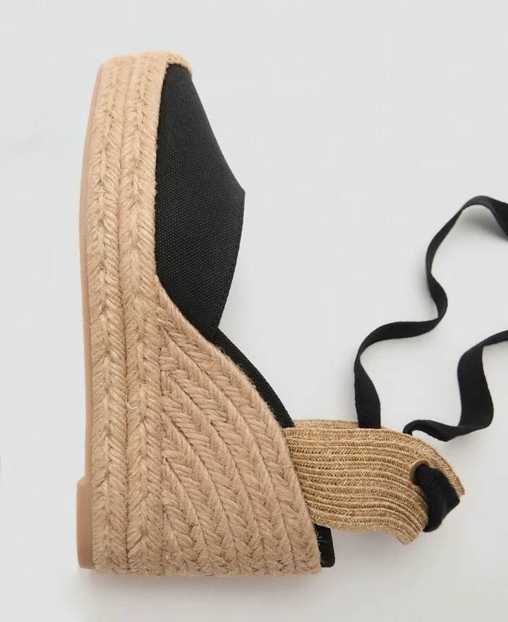 Mango Women's Combined Tied Wedges - Image 6