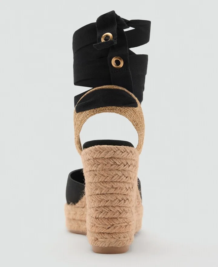 Mango Women's Combined Tied Wedges - Image 7