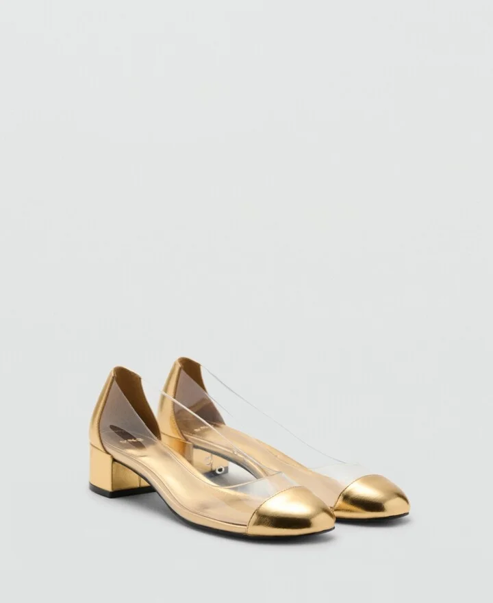 Mango Women's Combined Vinyl Heeled Shoes