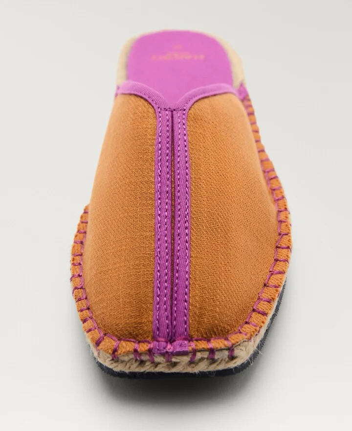 Mango Women's Contrast Stitch Espadrille Slip-Ons - Image 2