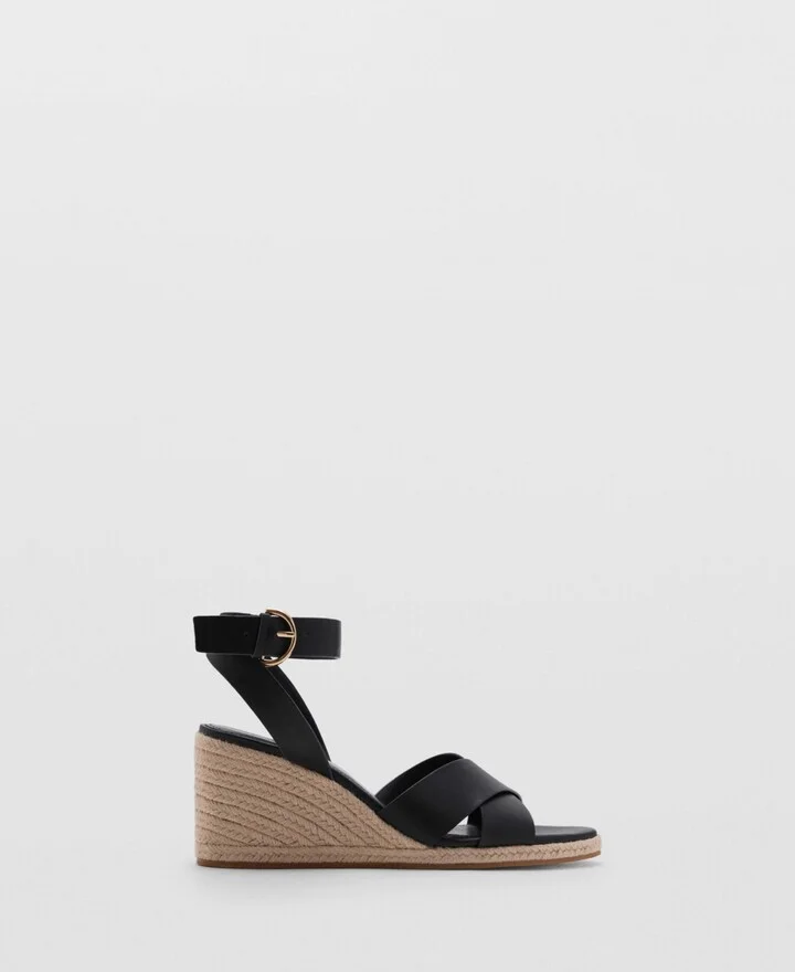 Mango Women's Crisscross Straps Wedge Sandals - Image 5