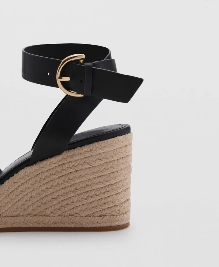 Mango Women's Crisscross Straps Wedge Sandals - Image 8
