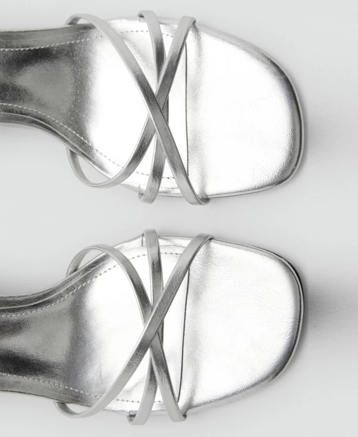 Mango Women's Crossed Strap Heeled Sandals - Image 4