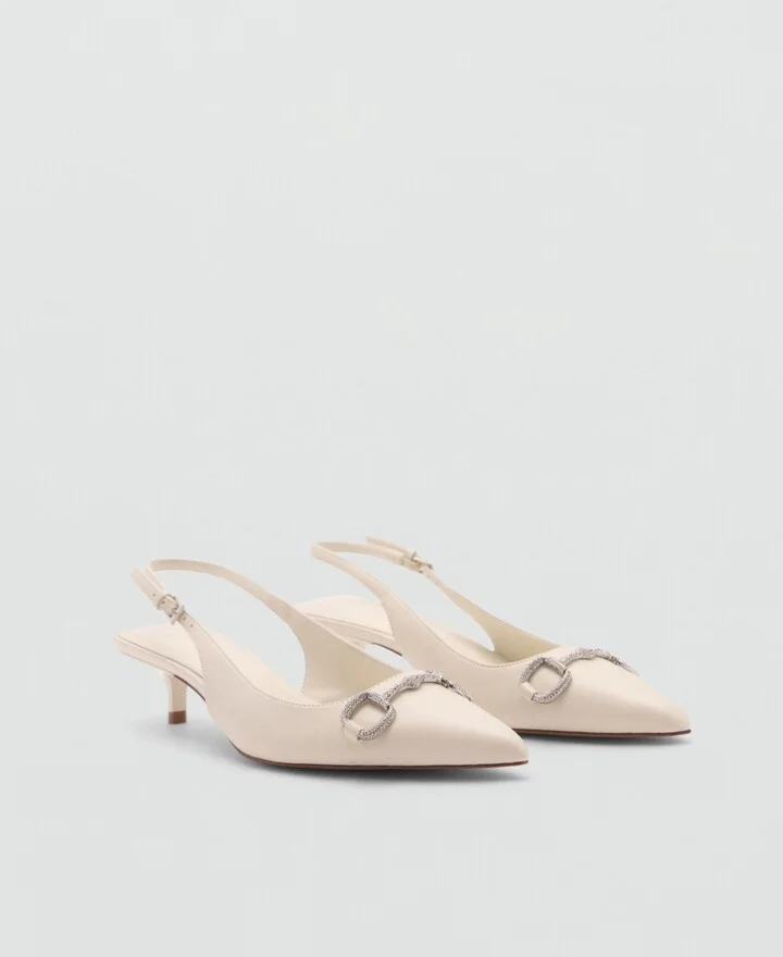 Mango Women's Crystal Sling Back Shoes - Image 2