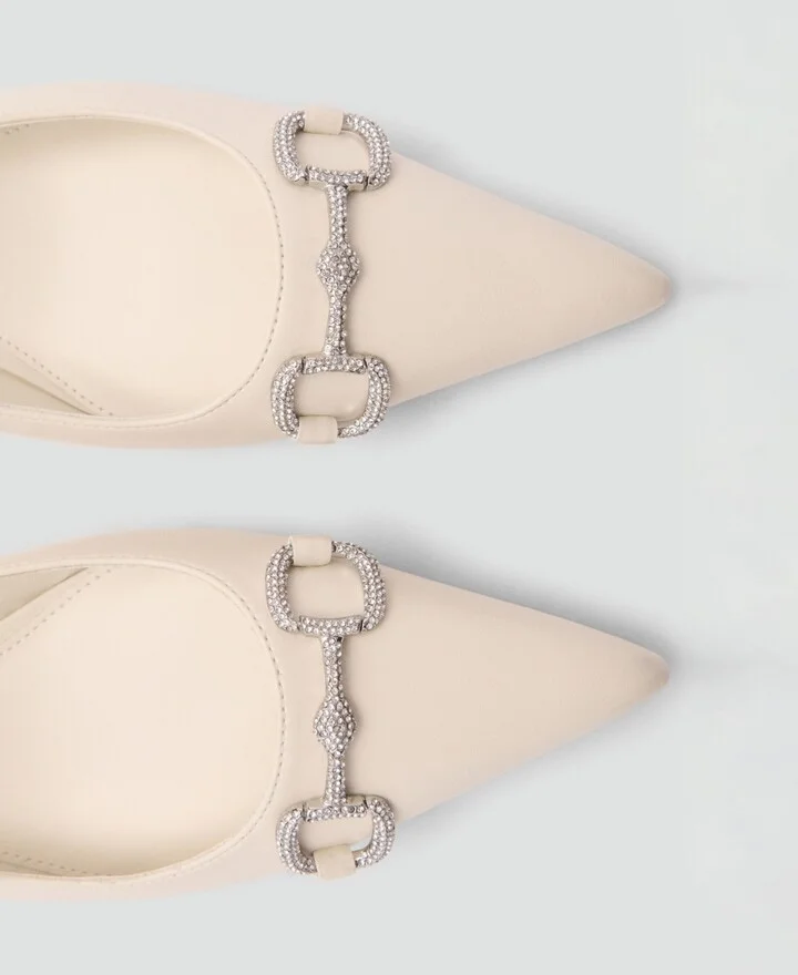 Mango Women's Crystal Sling Back Shoes - Image 3