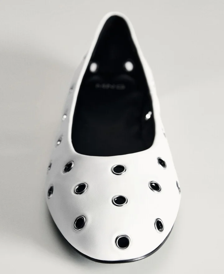 Mango Women's Die-Cut Ballerinas Shoes - Image 2
