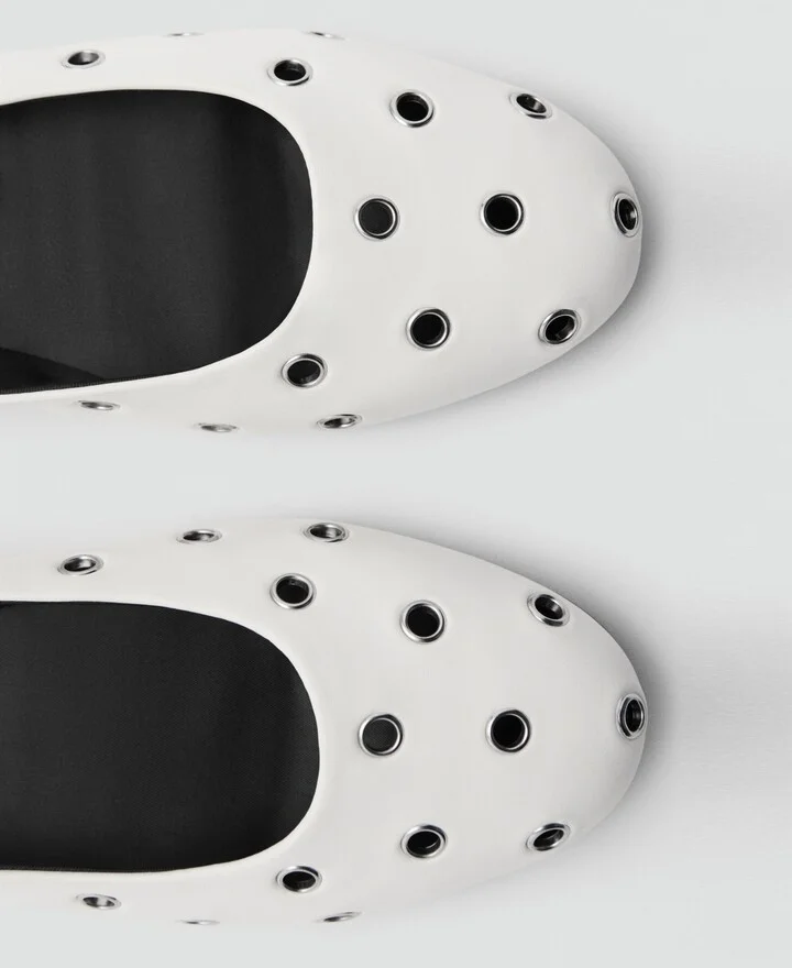 Mango Women's Die-Cut Ballerinas Shoes - Image 3