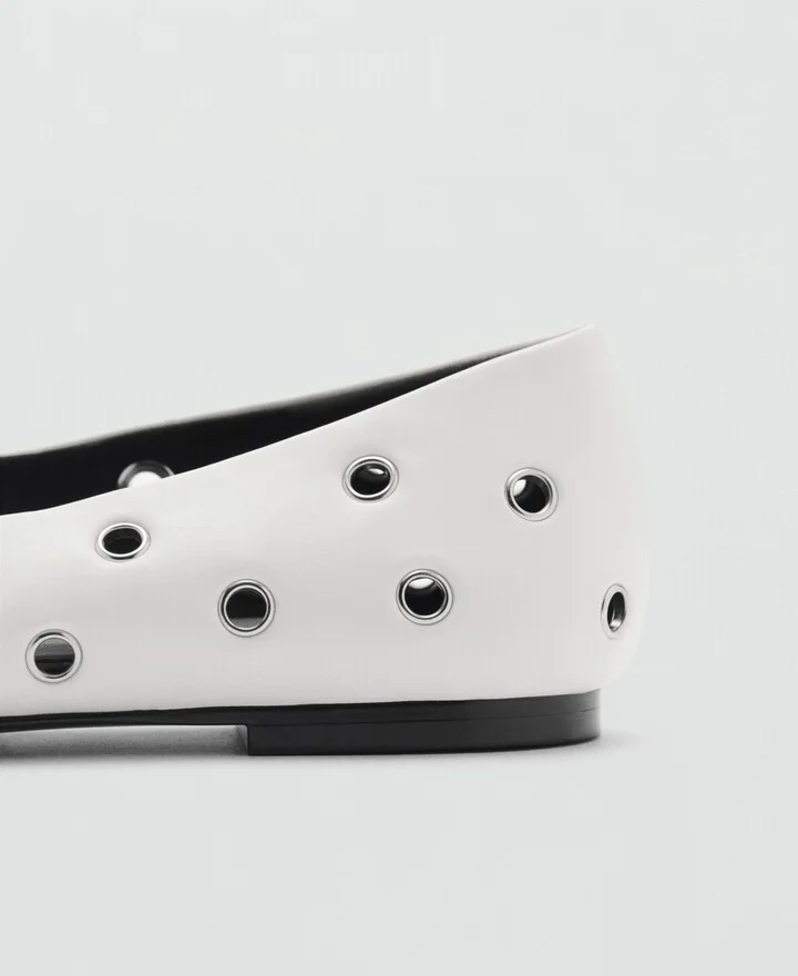 Mango Women's Die-Cut Ballerinas Shoes - Image 4
