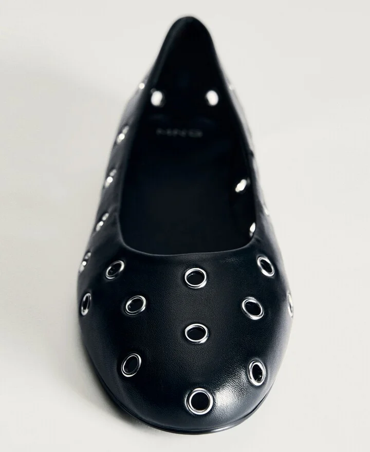 Mango Women's Die-Cut Ballerinas Shoes - Image 6