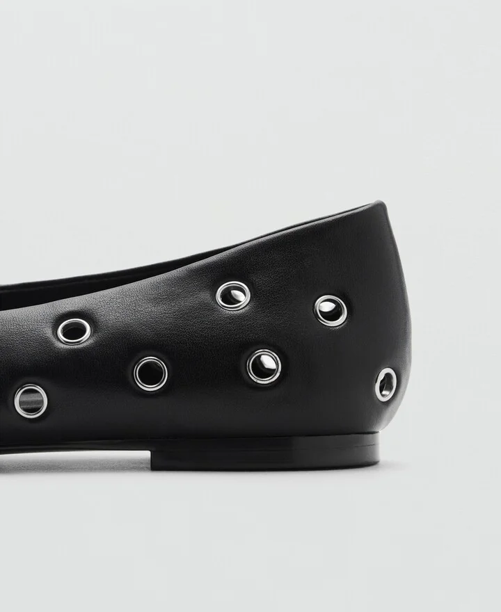 Mango Women's Die-Cut Ballerinas Shoes - Image 7