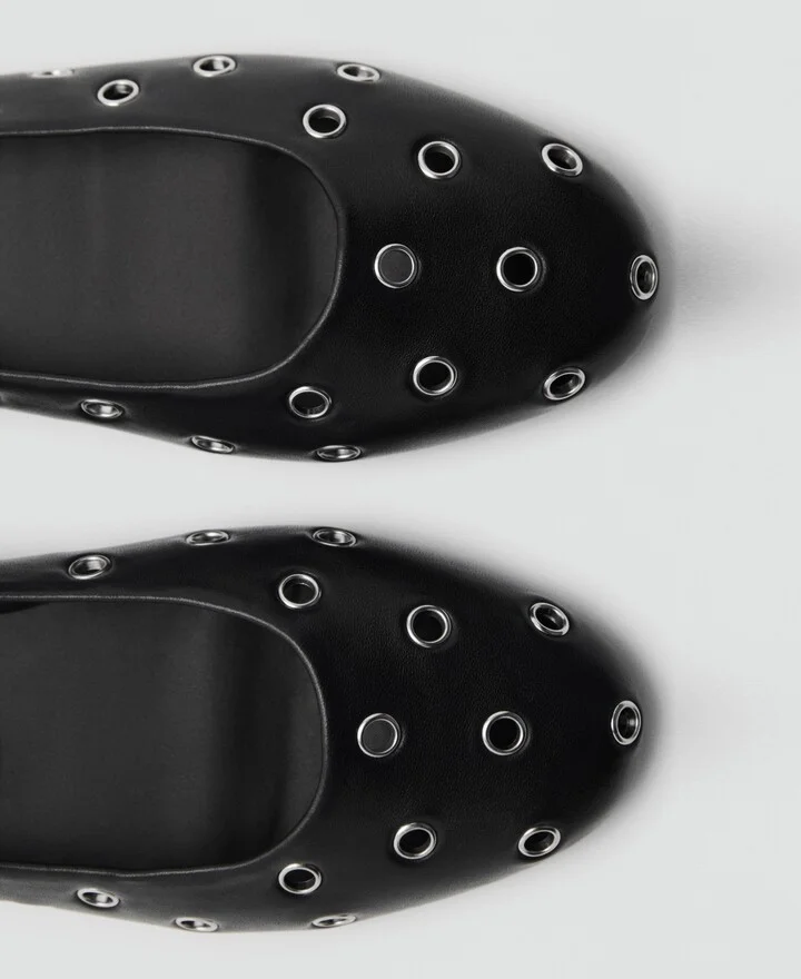 Mango Women's Die-Cut Ballerinas Shoes - Image 8