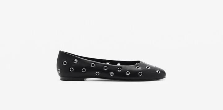 Mango Women's Die-Cut Ballerinas Shoes - Image 9