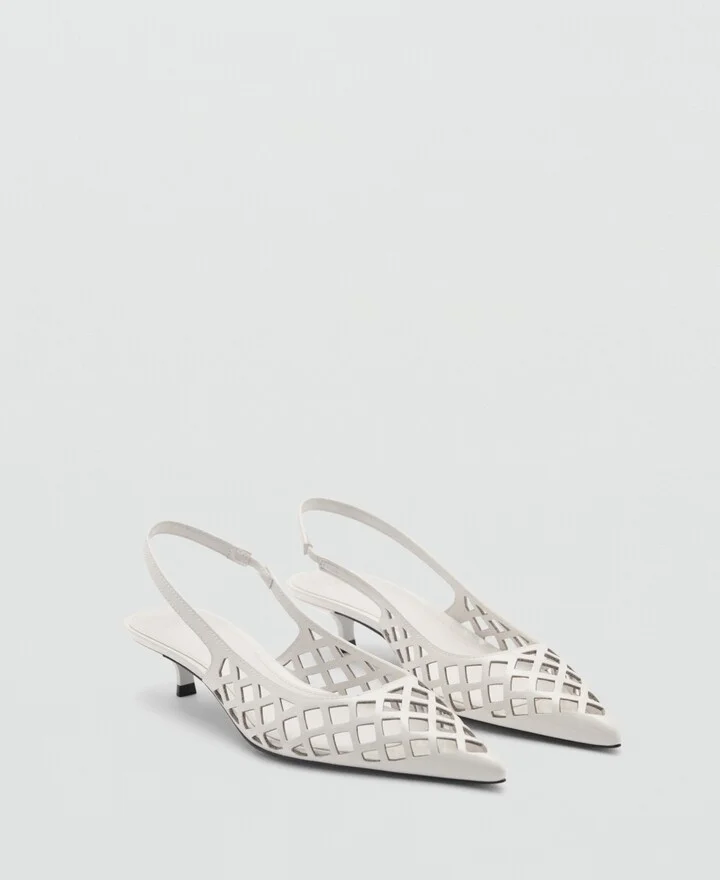 Mango Women's Die-Cut Kitten Shoes