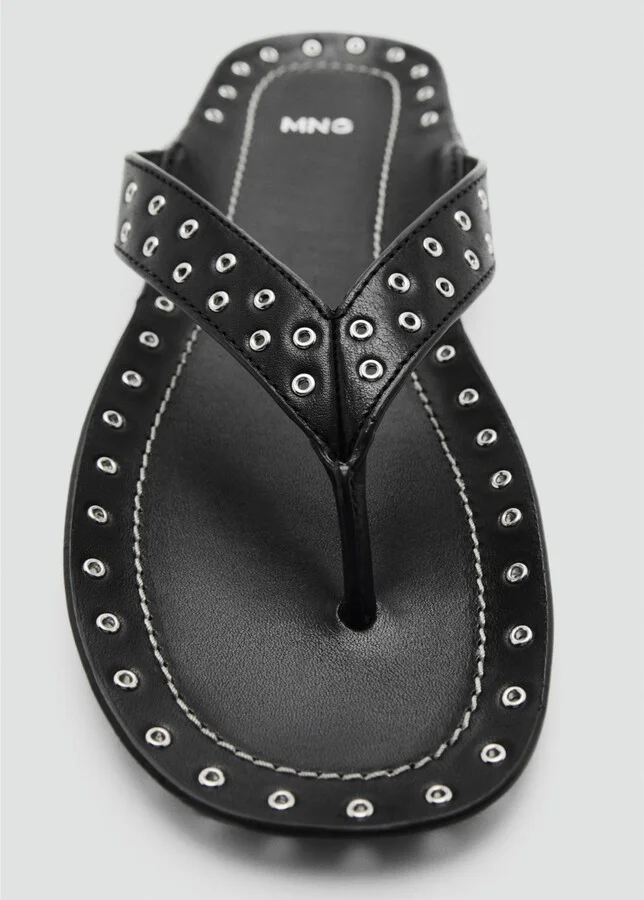 Mango Women's Die-Cut Leather Sandals - Image 2