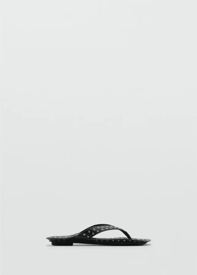 Mango Women's Die-Cut Leather Sandals - Image 3