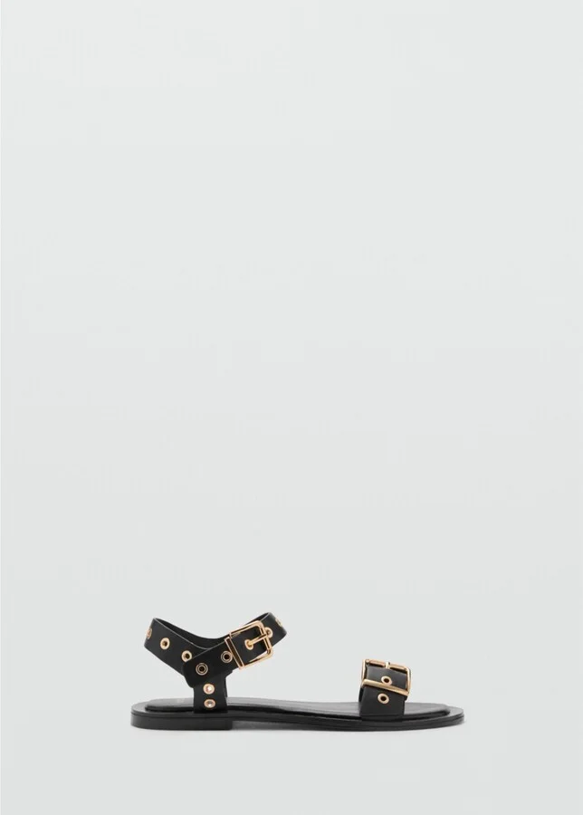Mango Women's Die-Cut Straps Sandals - Image 4